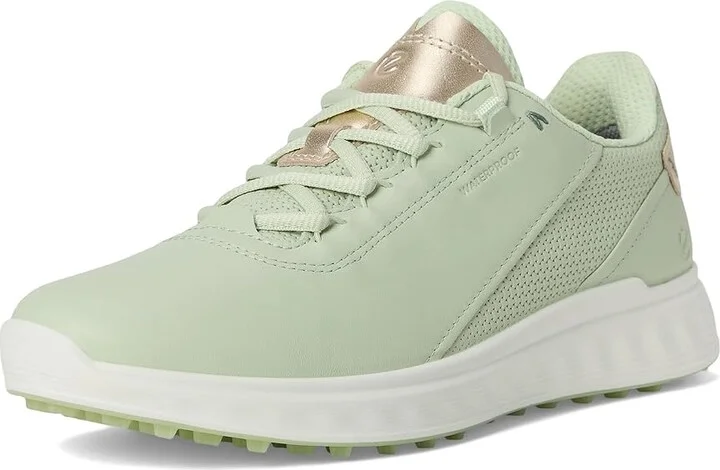 ECCO Golf S Casual Lace Waterproof Golf Shoe Women's Golf Shoes Matcha/Gold Metallic : EU 36 (US Women's 5-5.5) B - Medium, Leather - Image 5