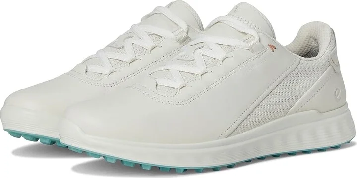 ECCO Golf S Casual Lace Waterproof Golf Shoe Women's Golf Shoes White : EU 38 (US Women's 7-7.5) B - Medium, Leather
