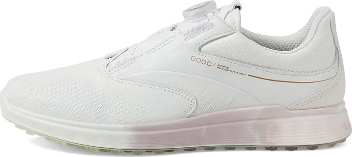 ECCO Golf S-Three Boa GORE-TEX(r) Waterproof Golf Hybrid Golf Shoes Women's Shoes White/Delicacy/White Steer Leather/Steer Leather/Textile - Image 5