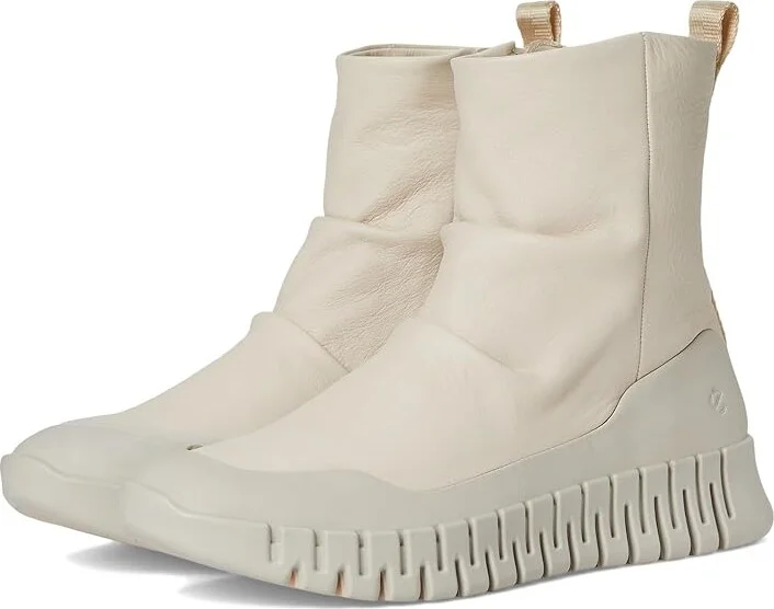 ECCO Gruuv Pull On Mid Fashion Boot Women's Boots Gravel/Limestone : EU 36 (US Women's 5-5.5) M, Leather