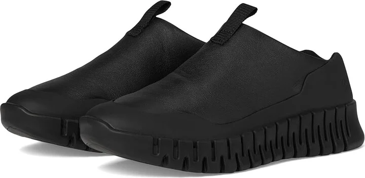ECCO Gruuv Slip-On Sneaker Women's Shoes Black/Black : EU 41 (US Women's 10-10.5) M, Leather/Rubber