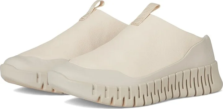 ECCO Gruuv Slip-On Sneaker Women's Shoes Gravel/Limestone : EU 39 (US Women's 8-8.5) M, Leather/Rubber