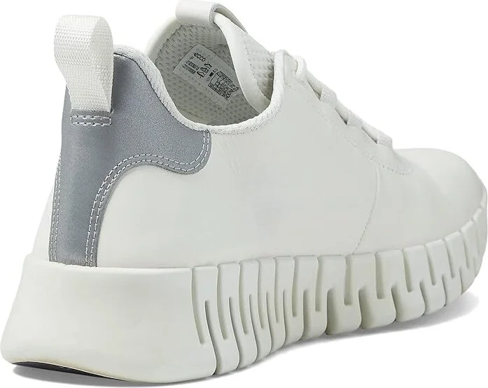ECCO Gruuv Sneaker Women's Shoes White/Light Grey : EU 35 (US Women's 4-4.5) M, Leather - Image 4