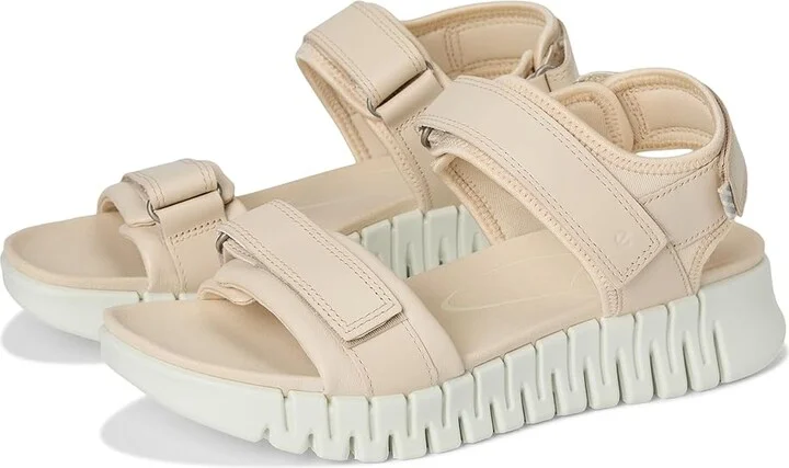 ECCO Gruuv Sol Sandal Women's Sandals Limestone : EU 40 (US Women's 9-9.5) M, Leather