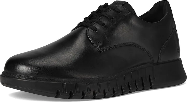 ECCO Gruuv Studio Plain Toe Sneaker Men's Shoes Black/Black : EU 42 (US Men's 8-8.5) M, Leather - Image 5
