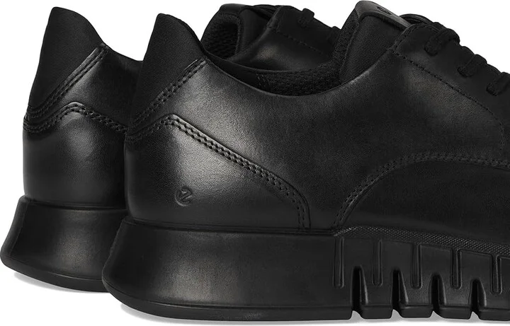 ECCO Gruuv Studio Plain Toe Sneaker Men's Shoes Black/Black : EU 42 (US Men's 8-8.5) M, Leather - Image 7