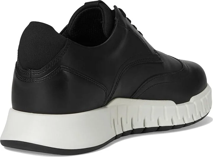 ECCO Gruuv Studio Wingtip Sneaker Men's Shoes Black/Black : EU 45 (US Men's 11-11.5) M, Leather - Image 4