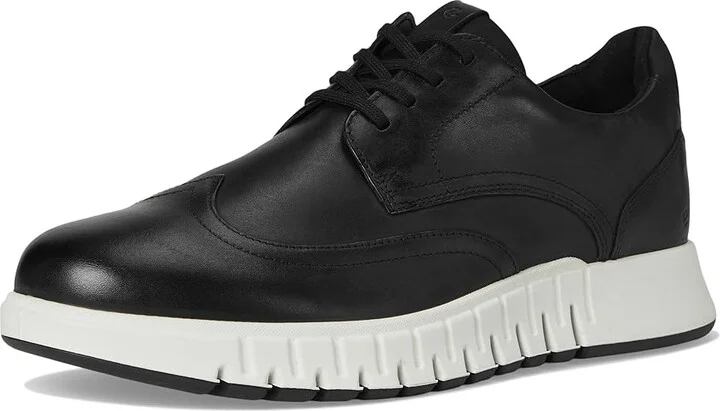ECCO Gruuv Studio Wingtip Sneaker Men's Shoes Black/Black : EU 45 (US Men's 11-11.5) M, Leather - Image 5