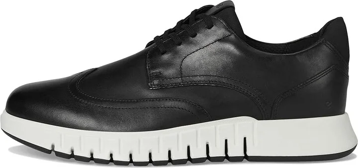 ECCO Gruuv Studio Wingtip Sneaker Men's Shoes Black/Black : EU 45 (US Men's 11-11.5) M, Leather - Image 6