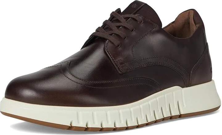 ECCO Gruuv Studio Wingtip Sneaker Men's Shoes Cocoa Brown/Mocha : EU 44 (US Men's 10-10.5) M, Leather - Image 5