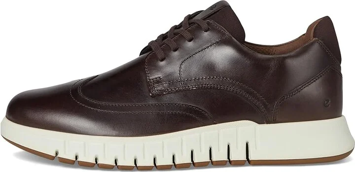 ECCO Gruuv Studio Wingtip Sneaker Men's Shoes Cocoa Brown/Mocha : EU 44 (US Men's 10-10.5) M, Leather - Image 6