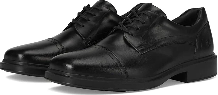 ECCO Helsinki 2.0 Cap Toe Tie Oxford Men's Lace Up Wing Tip Shoes Black : EU 45 (US Men's 11-11.5) M, Leather