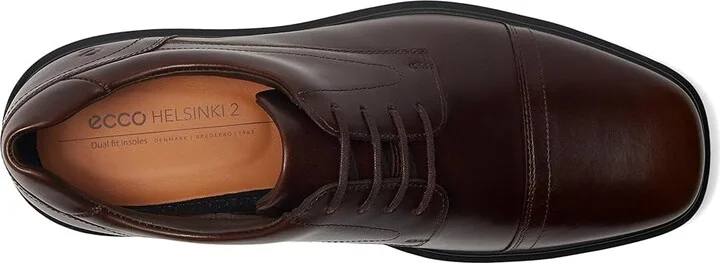 ECCO Helsinki 2.0 Cap Toe Tie Oxford Men's Lace Up Wing Tip Shoes Potting Soil : EU 40 (US Men's 6-6.5) M, Leather - Image 2