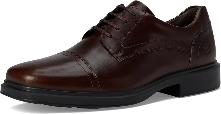 ECCO Helsinki 2.0 Cap Toe Tie Oxford Men's Lace Up Wing Tip Shoes Potting Soil : EU 40 (US Men's 6-6.5) M, Leather - Image 5