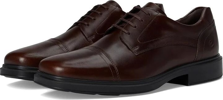 ECCO Helsinki 2.0 Cap Toe Tie Oxford Men's Lace Up Wing Tip Shoes Potting Soil : EU 40 (US Men's 6-6.5) M, Leather