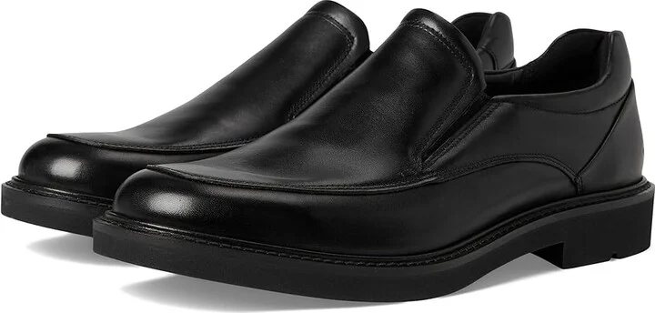 ECCO London Apron Toe Slip-On Men's Shoes Black : EU 39 (US Men's 5-5.5) M, Leather
