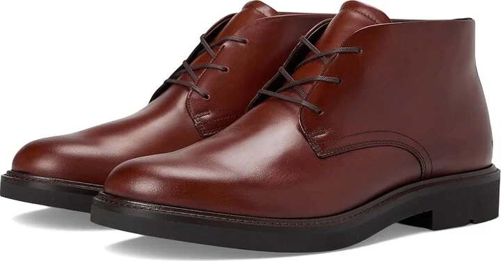 ECCO London Plain Toe Chukka Boots Men's Boots Cognac : EU 44 (US Men's 10-10.5) M, Leather