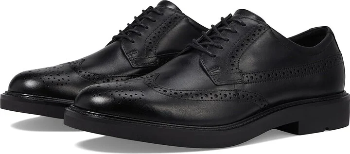 ECCO London Wing Tip Oxford Men's Shoes Black : EU 39 (US Men's 5-5.5) M, Leather