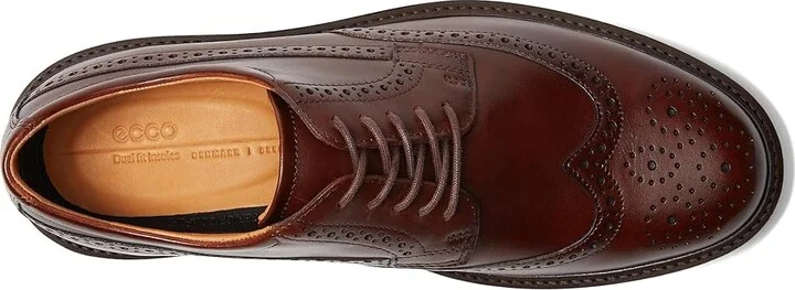 ECCO London Wing Tip Oxford Men's Shoes Cognac : EU 39 (US Men's 5-5.5) M, Leather - Image 2
