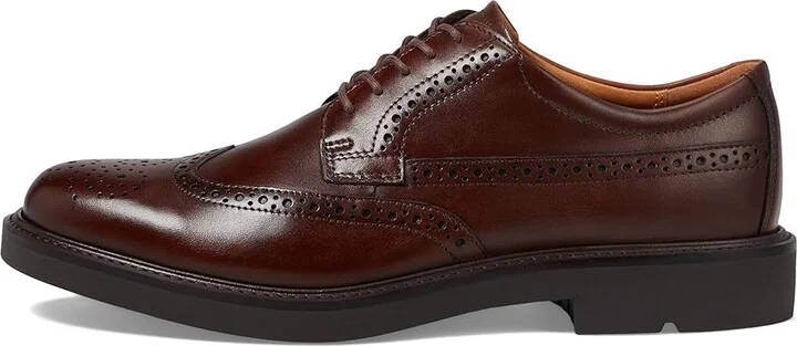 ECCO London Wing Tip Oxford Men's Shoes Cognac : EU 39 (US Men's 5-5.5) M, Leather - Image 6