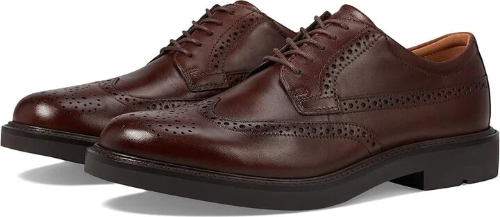 ECCO London Wing Tip Oxford Men's Shoes Cognac : EU 39 (US Men's 5-5.5) M, Leather