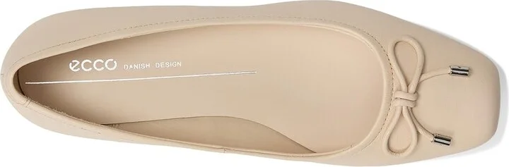 ECCO Margot Bow Ballerina Flat Women's Flat Shoes Limestone : EU 41 (US Women's 10-10.5) M, Leather - Image 2