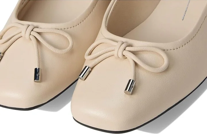 ECCO Margot Bow Ballerina Flat Women's Flat Shoes Limestone : EU 41 (US Women's 10-10.5) M, Leather - Image 7