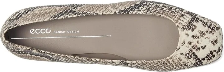 ECCO Margot Plain Ballerina Flat Women's Flat Shoes Dark Clay Snake Print : EU 37 (US Women's 6-6.5) M, Leather - Image 2