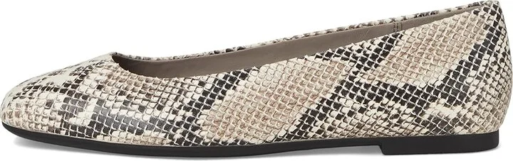 ECCO Margot Plain Ballerina Flat Women's Flat Shoes Dark Clay Snake Print : EU 37 (US Women's 6-6.5) M, Leather - Image 6