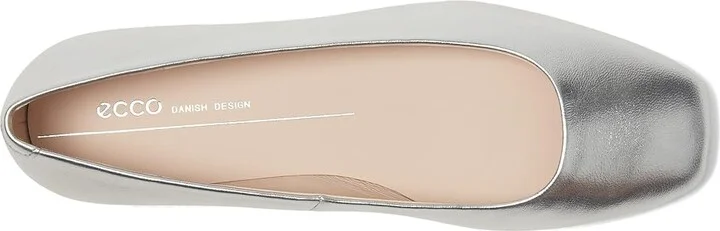 ECCO Margot Plain Ballerina Flat Women's Flat Shoes Pure Silver : EU 37 (US Women's 6-6.5) M, Leather - Image 2