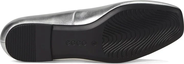 ECCO Margot Plain Ballerina Flat Women's Flat Shoes Pure Silver : EU 37 (US Women's 6-6.5) M, Leather - Image 3