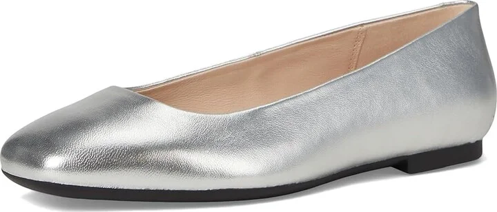 ECCO Margot Plain Ballerina Flat Women's Flat Shoes Pure Silver : EU 37 (US Women's 6-6.5) M, Leather - Image 5