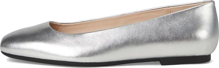 ECCO Margot Plain Ballerina Flat Women's Flat Shoes Pure Silver : EU 37 (US Women's 6-6.5) M, Leather - Image 6