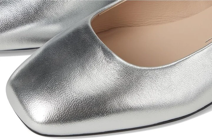ECCO Margot Plain Ballerina Flat Women's Flat Shoes Pure Silver : EU 37 (US Women's 6-6.5) M, Leather - Image 7