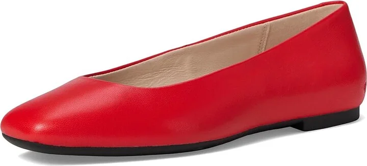 ECCO Margot Plain Ballerina Flat Women's Flat Shoes Scarlet : EU 42 (US Women's 11-11.5) M, Leather - Image 5