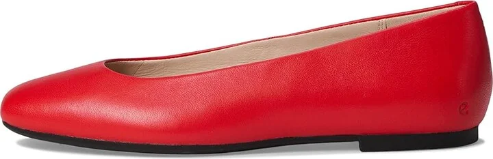 ECCO Margot Plain Ballerina Flat Women's Flat Shoes Scarlet : EU 42 (US Women's 11-11.5) M, Leather - Image 6
