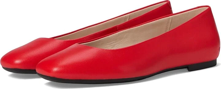 ECCO Margot Plain Ballerina Flat Women's Flat Shoes Scarlet : EU 42 (US Women's 11-11.5) M, Leather
