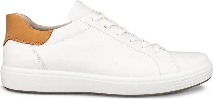 Ecco Men's Soft 7 Easy Slip Tie Sneakers - White, Lion - Image 2