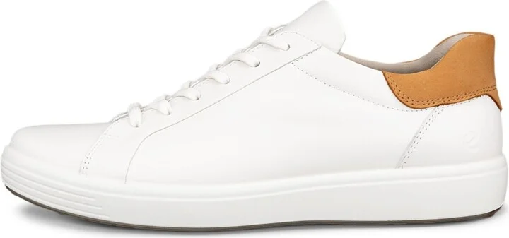 Ecco Men's Soft 7 Easy Slip Tie Sneakers - White, Lion - Image 3