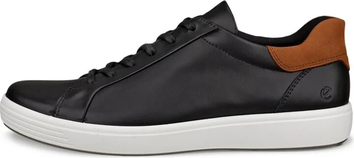 Ecco Men's Soft 7 Easy Slip Tie Sneakers - White, Lion - Image 7