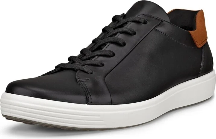Ecco Men's Soft 7 Easy Slip Tie Sneakers - White, Lion - Image 8