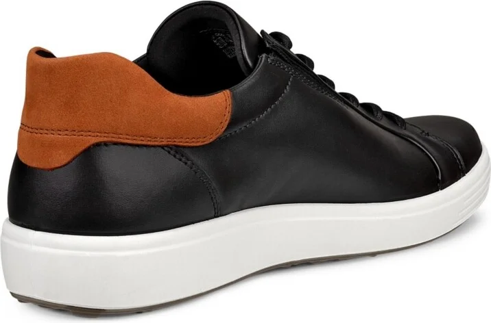 Ecco Men's Soft 7 Easy Slip Tie Sneakers - White, Lion - Image 9