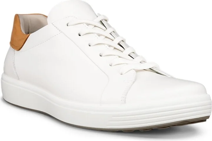 Ecco Men's Soft 7 Easy Slip Tie Sneakers - White, Lion
