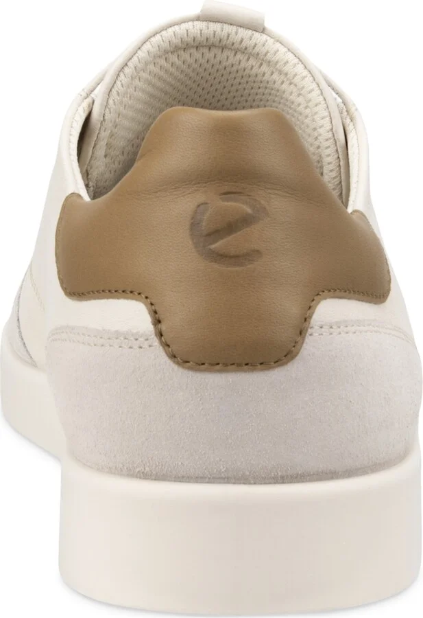 Ecco Men's Street Lite Court Sneakers - Limestone, Nutmeg Brown- Suede, Leather - Image 3