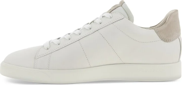 Ecco Men's Street Lite Retro Sneaker - White/Gravel - Image 6
