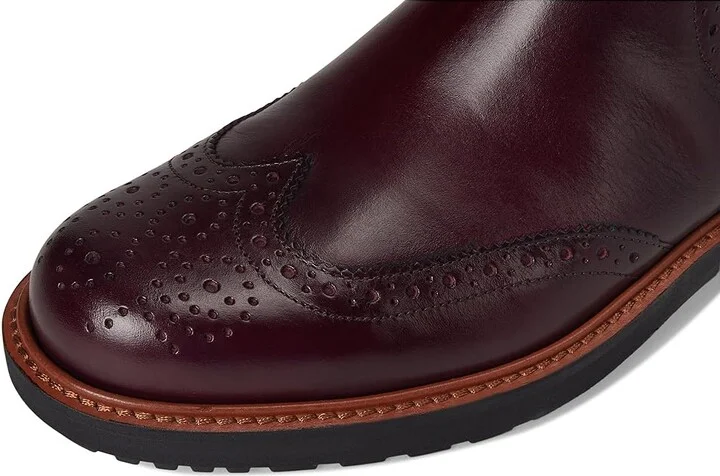 ECCO Metropole Oslo Chelsea Wingtip Boots Women's Boots Dark Ruby : EU 35 (US Women's 4-4.5) M, Leather - Image 2