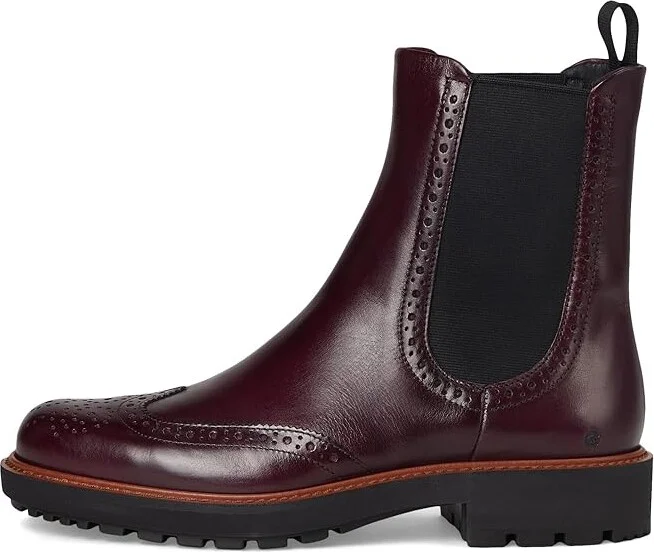 ECCO Metropole Oslo Chelsea Wingtip Boots Women's Boots Dark Ruby : EU 35 (US Women's 4-4.5) M, Leather - Image 6