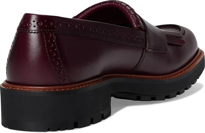 ECCO Metropole Oslo Loafer Women's Flat Shoes Dark Ruby : EU 36 (US Women's 5-5.5) M, Leather/Textile - Image 4