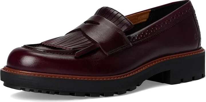 ECCO Metropole Oslo Loafer Women's Flat Shoes Dark Ruby : EU 36 (US Women's 5-5.5) M, Leather/Textile - Image 5