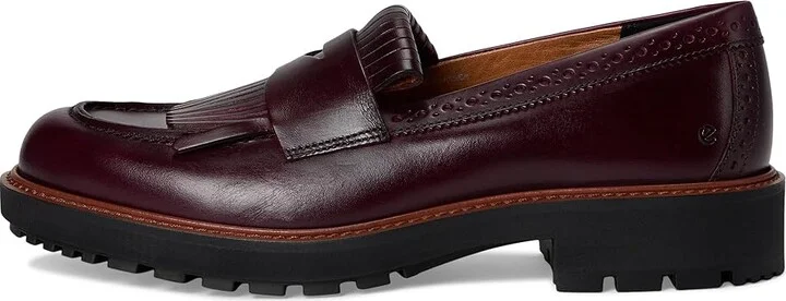 ECCO Metropole Oslo Loafer Women's Flat Shoes Dark Ruby : EU 36 (US Women's 5-5.5) M, Leather/Textile - Image 6